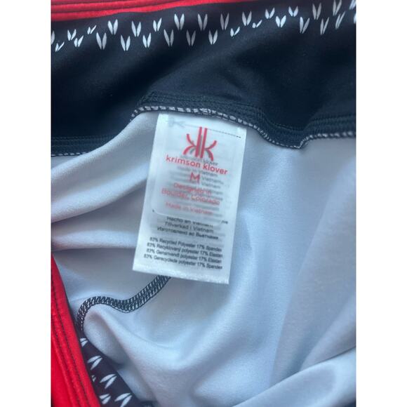 KRIMSON KLOVER Women Base Layer Let It Snow Leggings Black White Red Size M NWT - Picture 5 of 5